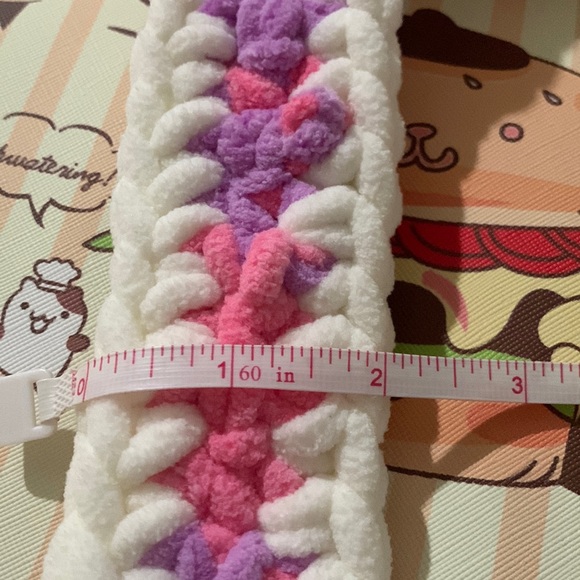 Crochet Pink, Purple and White Flower Design Bag - Picture 9 of 16